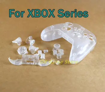 1 комплект прозрачного корпуса для замены контроллера Xbox серии X S, прозрачный корпус, чехол для корпуса с полным набором кнопок