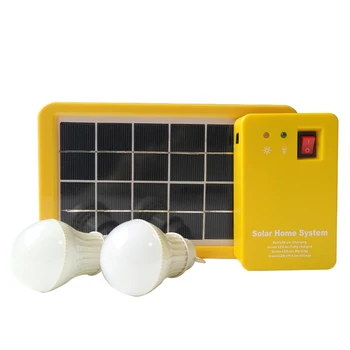 1 комплект солнечной панели 3 Вт, комплект из 2 ламп, солнечная система, энергосберегающий Солнечный свет, перезаряжаемый светодиодный светильник желтого цвета