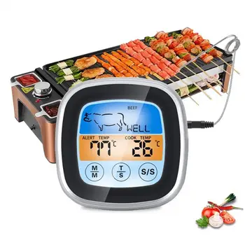 1 комплект Термометр для барбекю, инструменты для измерения времени, контроль температуры продуктов, Прочная конструкция, Пищевой термометр, товары для дома