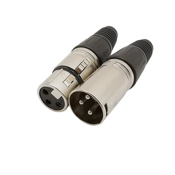 1 пара 3-контактных разъемов XLR для мужчин и женщин, разъем для подключения микрофона, аудиокабеля, провода, 3-полюсный разъем XLR, клеммы для пайки, разъемы