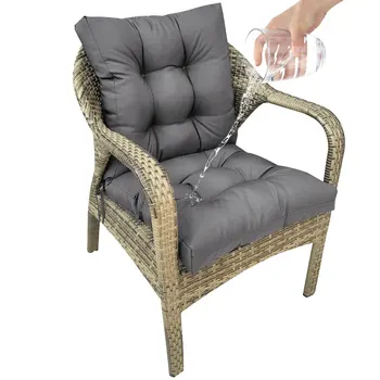 1 шт. Наружная подушка для плетеного стула с низкой спинкой, Утолщенная Прочная Подушка для обеденного стула для садовой террасы, Сменная подушка для сиденья