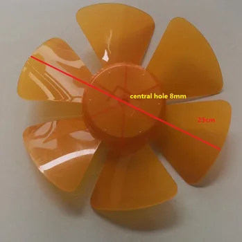 10-дюймовая пластиковая лопасть вентилятора для 6-лопастного электрического настольного вентилятора диаметром 23 см оранжевого цвета