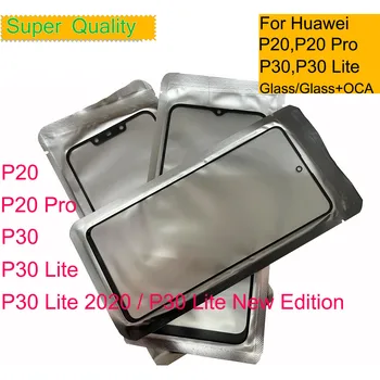 10 шт./лот для Huawei P30 Lite P20 Pro Сенсорная панель Переднее внешнее стекло ЖК-объектив с ОСА