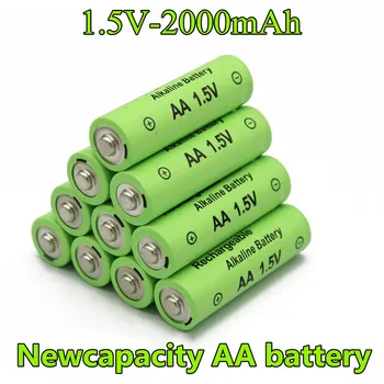 100% Оригинальный новый высококачественный AA 2000 мАч.1,5 Вольт.NiMH-батарейки для фонарика, пульта дистанционного управления одноразовые.Батарейки