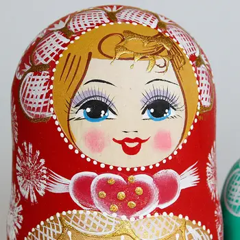 10шт Креативных русских матрешек Матрешка Вложенная игрушка для рабочего стола Коллекция декора гостиной