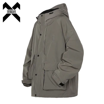 11 Мужская куртка BYBB'S DARK Techwear, ветровка 2023, осень в стиле хип-хоп, многофункциональные тактические пальто с множеством карманов, свободные куртки-карго