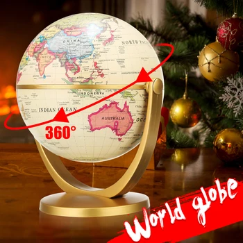 12-сантиметровый ретро-глобус, вращающаяся на 360 градусов Земля, Карта Мирового океана, Антикварный шар для изучения географии на рабочем столе, украшение для дома и школы