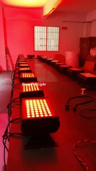 12 шт./лот lyre led lighting wash dmx прожектор rgb led шайба projectorerer wall wash light 54x3 Вт