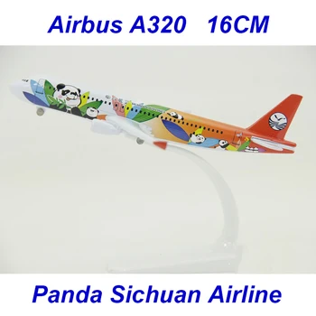 16 см 1:400 Airbus A320 модель Air Sichuan Panda airline с базовым легкосплавным самолетом коллекционная демонстрационная модель самолета коллекция