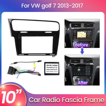 2 Din Автомобильный Радиоприемник Рамка Панель для Фольксваген Гольф 7 Golf7 2013-2017 Комплект Крепления DVD Адаптер Стерео Панель Крепление Приборной Панели