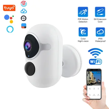 2-Мегапиксельная IP-Камера 1080P Tuya Smart Home Indoor WiFi Беспроводная Камера Наблюдения Автоматическое Отслеживание CCTV Security Baby Pet Monitor