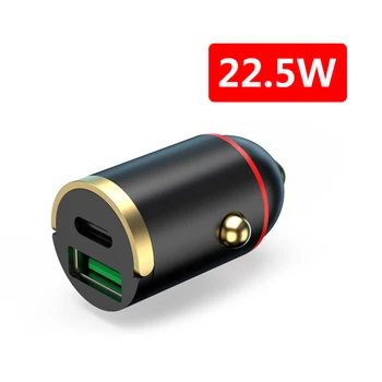 2-портовое автомобильное зарядное устройство 2-портовое автомобильное зарядное устройство Безопасная зарядка с мягким световым эффектом TYPE-C USB-A 1 шт. Удобное высокое качество