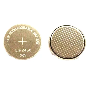 2 шт./ЛОТ 3,6 В LIR2450 LIR 2450 Перезаряжаемая кнопка CMOS BIOS Литий-ионная аккумуляторная батарея