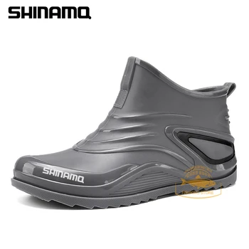 2023 Мужская обувь для рыбалки, новая уличная противоскользящая походная водонепроницаемая обувь, прочная водонепроницаемая резиновая обувь для рыбалки, Размер 40-46