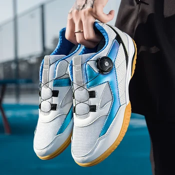 2023 Самая продаваемая обувь для настольного тенниса Унисекс, Дизайнерская обувь для бадминтона для женщин, Теннисные туфли с быстрой шнуровкой, Мужские Кожаные кроссовки для мальчиков