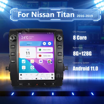 2din Android автомагнитола для Nissan Titan 2016 - 2019 стерео авторадио Tesla экранный блок мультимедиа Google player carplay