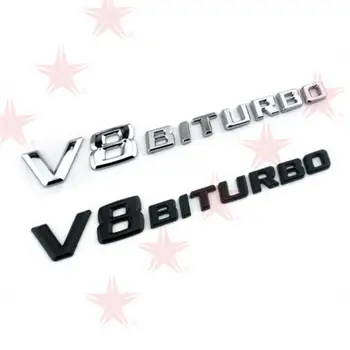 3D наклейка на автомобиль из АБС-пластика с логотипом BITURBO, эмблема, значок на задней стороне, наклейка для стайлинга автомобилей Benz BITURBO