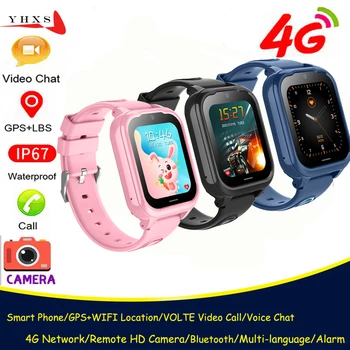 4G SIM-карта Smart Kids GPS WIFI Отслеживание местоположения Ребенок Студент Умные часы Камера Голосовой монитор Видео SOS Вызов SMS Телефонные часы