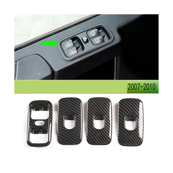 4шт Отделка крышки переключателя стеклоподъемника из углеродного волокна для Mercedes Benz G Class W463 G500 2007-2010