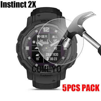 5 шт. в упаковке для Garmin Instinct 2X Solar Sports Tactical, защитная пленка из закаленного стекла, смарт-часы 9H 2.5D Пленка