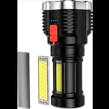 5-ядерный Портативный светодиодный фонарик USB Перезаряжаемый Походный Рабочий свет COB Лампа Встроенный аккумуляторный многофункциональный фонарь