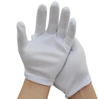 6 Пар Новых Мужских Женских Этикетных белых хлопчатобумажных перчаток для официантов/водителей / ювелирных изделий /рабочих, Перчаток, впитывающих пот