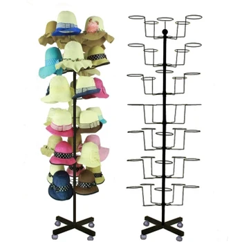 7 Ярусов Поворотная стойка на 35 отверстий, Вешалка для шляп, кепок, Вешалка для хранения париков, шарфов, полка для хранения Стеллажей