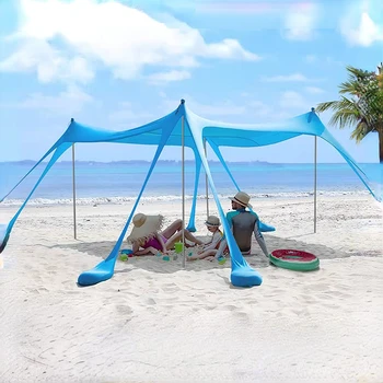 8-футовый открытый тент Amazon из лайкры, соединенный пляжный зонт от ультрафиолета с шестом