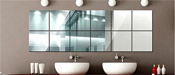 9шт Коробка отражающая Зеркальная Пленка Коробка Зеркальная Наклейка На стену Beijiao украшение 15см * 15см * 0.2 мм настенное мягкое зеркальное украшение ванной комнаты