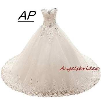 Angelsbridep Романтические бальные платья в стиле бохо, Свадебные платья, арабская сексуальная аппликация с открытыми плечами, королевский шлейф, вечернее платье невесты