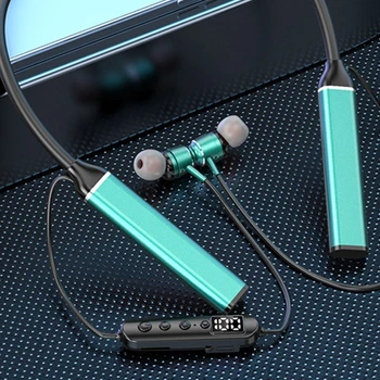 Bluetooth-совместимые наушники с шейным ремнем 5.3, спортивная гарнитура с шейным ремнем, шумоизоляция звука Hi-Fi, наушники с шейным ремнем