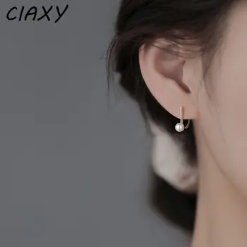CIAXY, новое поступление, серьги-гвоздики геометрической формы, состоящие из одного слова, для женщин-девочек, подвесные жемчужные серьги, Корейские модные украшения