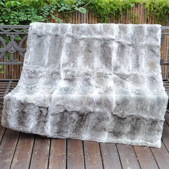 CX-D-08B2 Европейское постельное полотенце Зимняя высококачественная простыня из натурального меха кролика