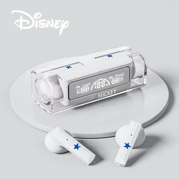Disney Mickey Minnie Cubic Прозрачные Беспроводные наушники Bluetooth 5.3 с шумоподавлением Спортивные Игровые наушники с микрофоном Гарнитуры