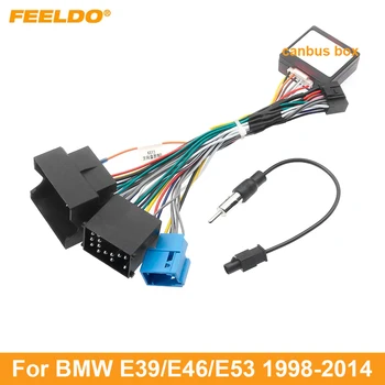 FEELDO Автомобильный 16-контактный Кабель Питания Жгут Проводов Адаптер Для BMW E39/E46/E53 (98-14) Аудиоустановочное Головное Устройство с Большим Экраном