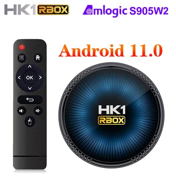 HK1 RBOX W2 Smart TV Box Android 11 Amlogic S905W2 Поддержка AV1 5G Wifi BT 4K Медиаплеер HK1RBOX W2 телеприставка TVBOX
