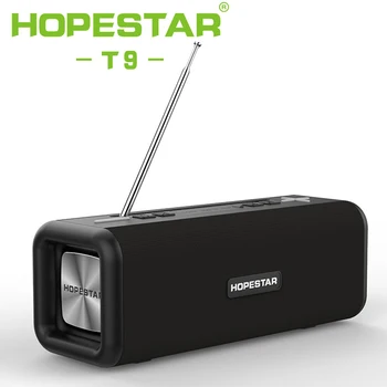 HOPESTAR T9 Мощный Портативный Bluetooth Динамик Сабвуфер Внешняя Антенна TWS Домофон Музыкальный Центр Водонепроницаемая Колонка FM TF