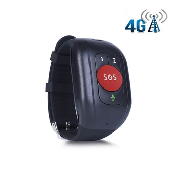 IP67 Водонепроницаемый браслет с кнопкой SOS 4G LTE GSM для пожилых людей, аварийная сигнализация, GPS-отслеживание частоты сердечных сокращений, монитор артериального давления