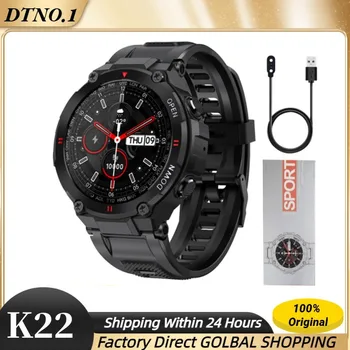K22 Смарт-часы мужские 2022 Bluetooth Call Custom Watch Face Smartwatch 2021 Батарея 400 мАч Спортивные часы VS t rex pro для мужчин