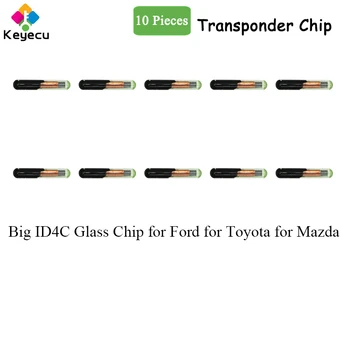 KEYECU 10 шт. на вторичном рынке Большой стеклянный чип-транспондер ID4C (ширина: 3,82 мм X Длина: 23,82 мм) для Ford, Toyota, Mazda