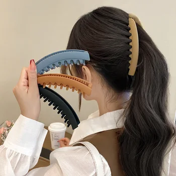 Lystrfac Корейский Акриловый обруч для волос, женские заколки-бананы для волос для женщин, заколка для волос в виде хвоща для девочек, Модные аксессуары для волос