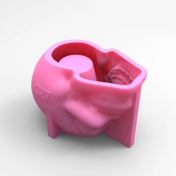 M2EA 3D Цветочный горшок с черепом, форма из эпоксидной смолы, Горшок для растений, Бетонная штукатурка, Силиконовая форма
