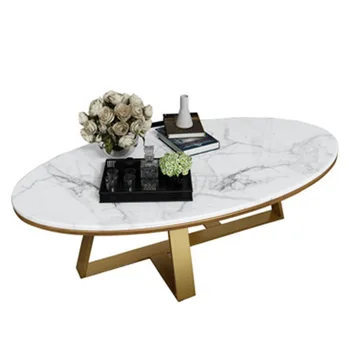 Mesa de centro de lujo para sala de estar, muebles para el hogar con diseño de mármol personalizadoCD