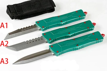 Micro OTF Tech Knife Combat Troo Series 7CR17 Лезвие, ручка из алюминиевого сплава, Карманный нож для самообороны на открытом воздухе, кемпинг