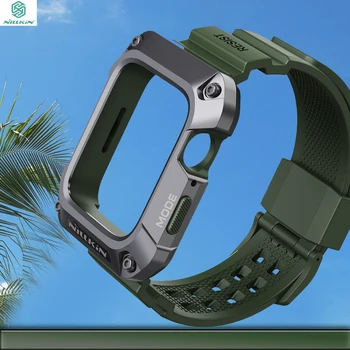 NILLKIN для Apple Watch серии 4, 5, 6, 44 мм, 7, 8, 45 мм, чехол для браслета DynaGuard, гибкий ремешок для часов, предотвращающий падение