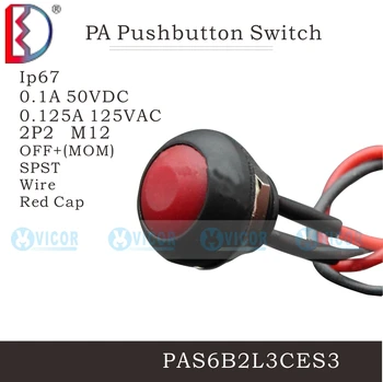 PAS6B2L3CES3 желтый кнопочный выключатель в виде головки, соединительный терминал сварочной проволоки, выключатель питания Хэдли