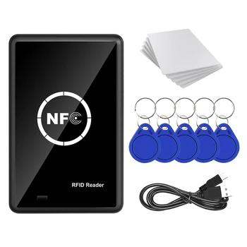 RFID NFC Копировальный Аппарат Дубликатор 13,56 кГц Брелок NFC Считыватель Смарт-Карт Писатель 13,56 МГц Зашифрованный Программатор USB UID T5577 Запасные Части