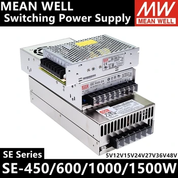 SE- MEAN WELL 450/600/1000/1500 Импульсный источник питания 24V/5V/12V/15V/27V/36V/48V Блок трансформатора SMPS 220VAC Тайвань MEAN WELL