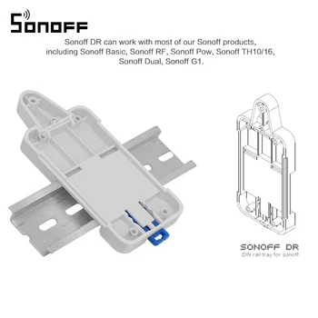Sonoff DR - Лоток Sonoff для DIN-рейки с 4 винтами для переключателя Basic / RF / TH10 / TH16 / POW для Sonoff Dual, корпус для монтажа Sonoff G1
