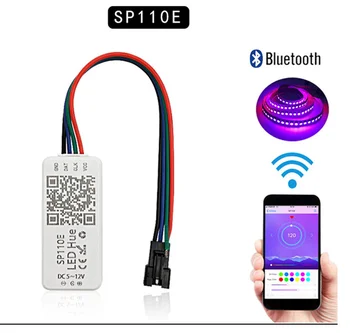 SP110E Bluetooth-совместимый Пиксельный контроллер освещения WS2811 WS2812 диммер SK6812 RGB RGBW WS2801 пикселей Светодиодная лента IOS Android